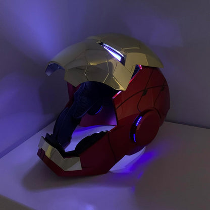 Iron Man MK5 Kask — Jarvis 1:1 Sesli Kontrol, 3-in-1 Işıklı Akıllı Maske