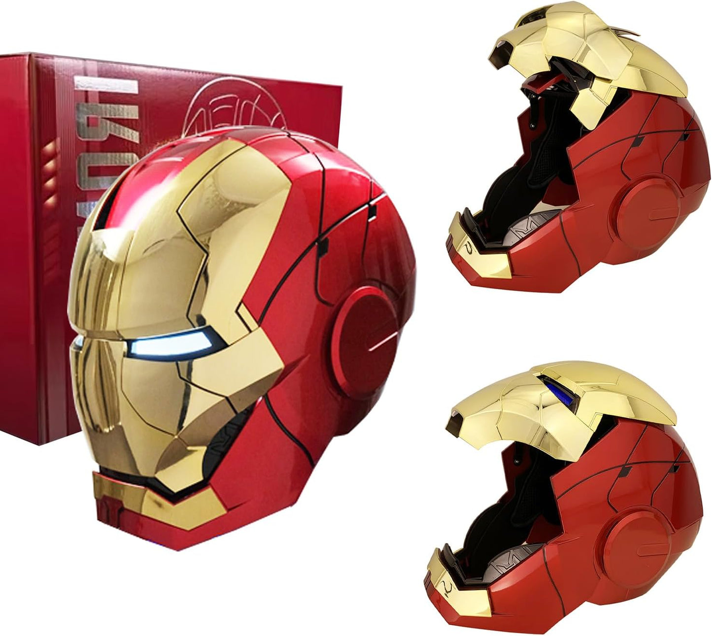 Iron Man MK5 Kask — Jarvis 1:1 Sesli Kontrol, 3-in-1 Işıklı Akıllı Maske