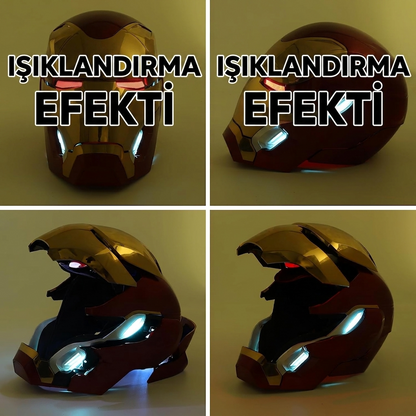 Iron Man MK50 Kask — Sesli Komut & Uzaktan Kumanda Işıklı Akıllı Maske
