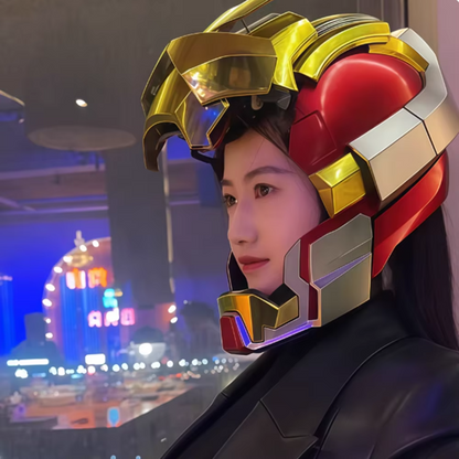 Iron Man MK17  — Sesli & Dokunmatik Kontrol Işıklı Akıllı Maske