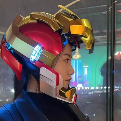 Iron Man MK17  — Sesli & Dokunmatik Kontrol Işıklı Akıllı Maske