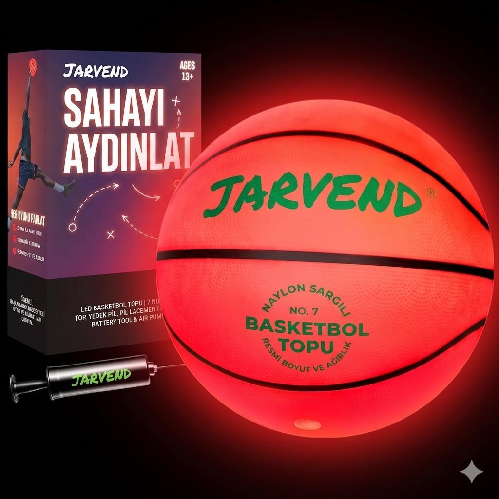 JARVEND Ledli Basketbol Topu